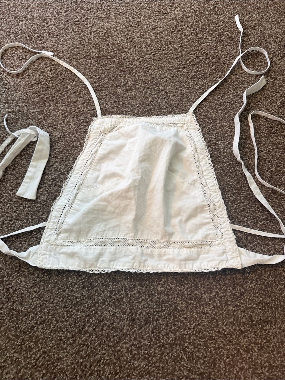 Wilfred White Lace-Trim Halter Tank Top